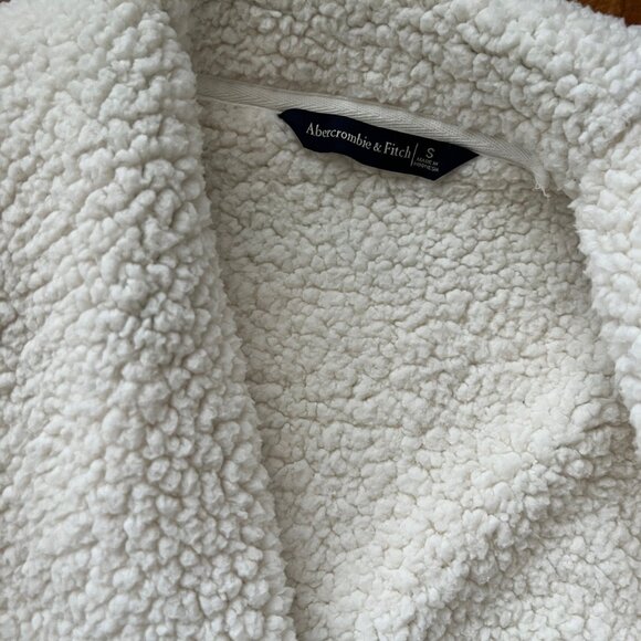 Abercrombie Sherpa Fleece Open Front Cardigan - Picture 3 of 5